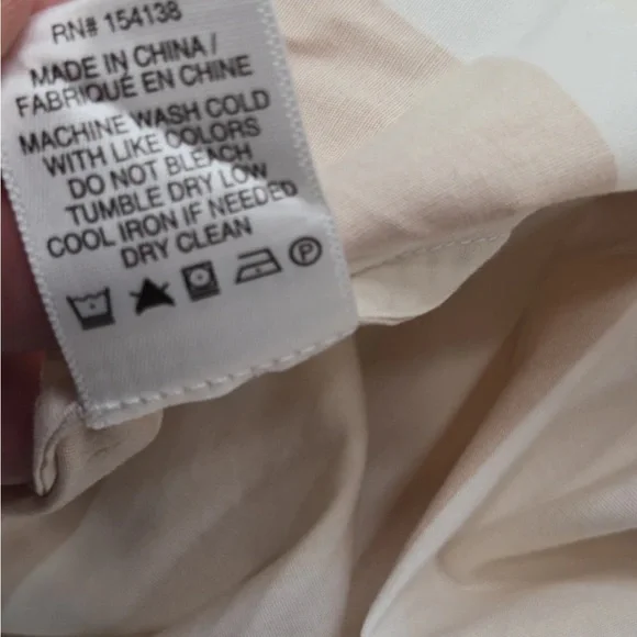 STAUD Marlowe Striped Dress Halter Tie Neck Midi Dress Tan White Size L Womens - Picture 6 of 10